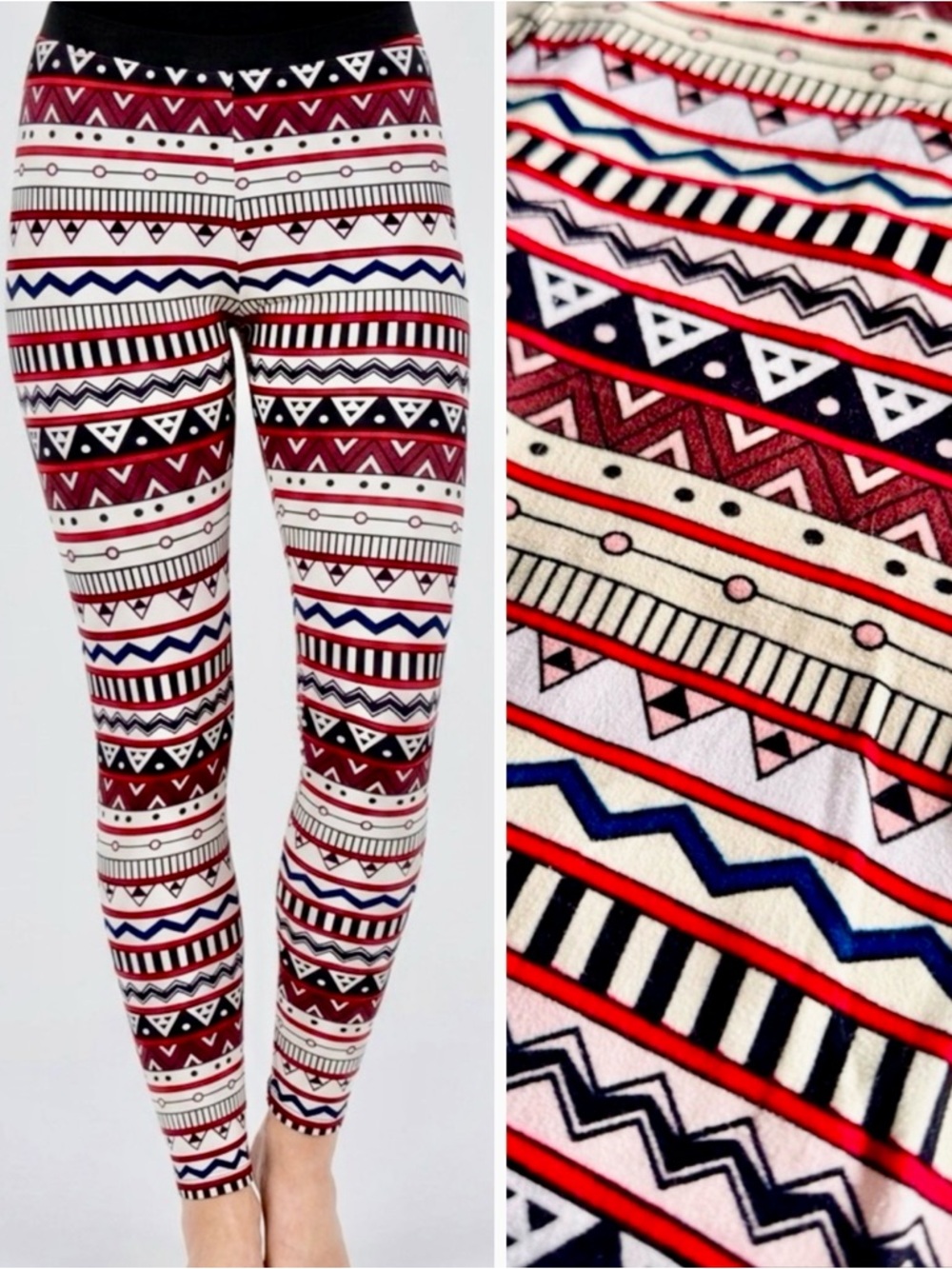 DREAM LEGGINGS Bohemian Tribal Print High Elastic Waisted Leggings Boho Aztec